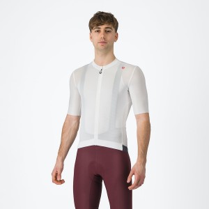 White / Dark Grey Men Castelli ESPRESSO Jersey | 452LNYTPO