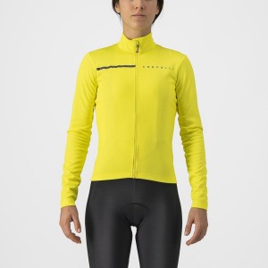 Yellow / Dark Grey Women Castelli SINERGIA 2 FZ Jersey | 726TFNPCJ