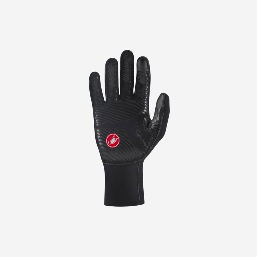 Black Men Castelli DILUVIO ONE Gloves | 423EILZOH