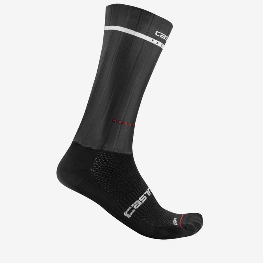 Black Men Castelli FAST FEET 2 Socks | 749BXZTVR