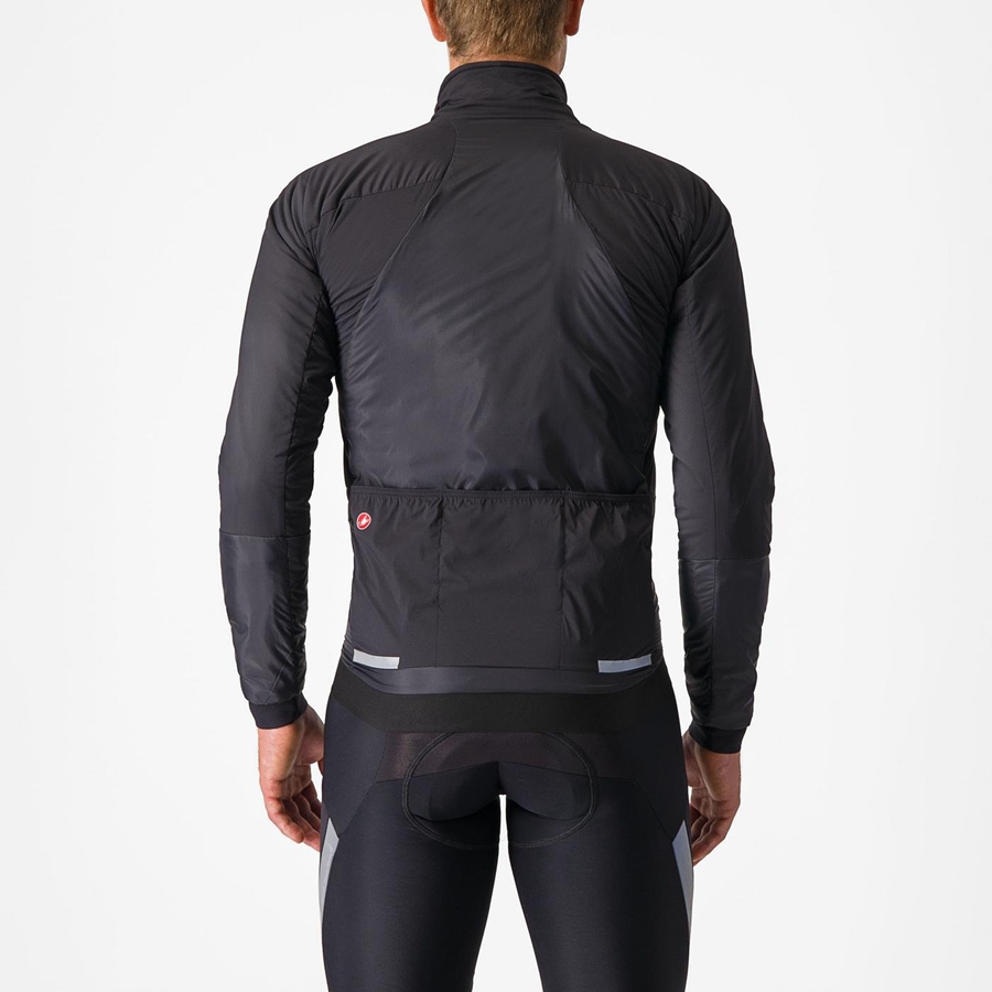 Black Men Castelli FLY THERMAL Jackets | 674TKYRDB