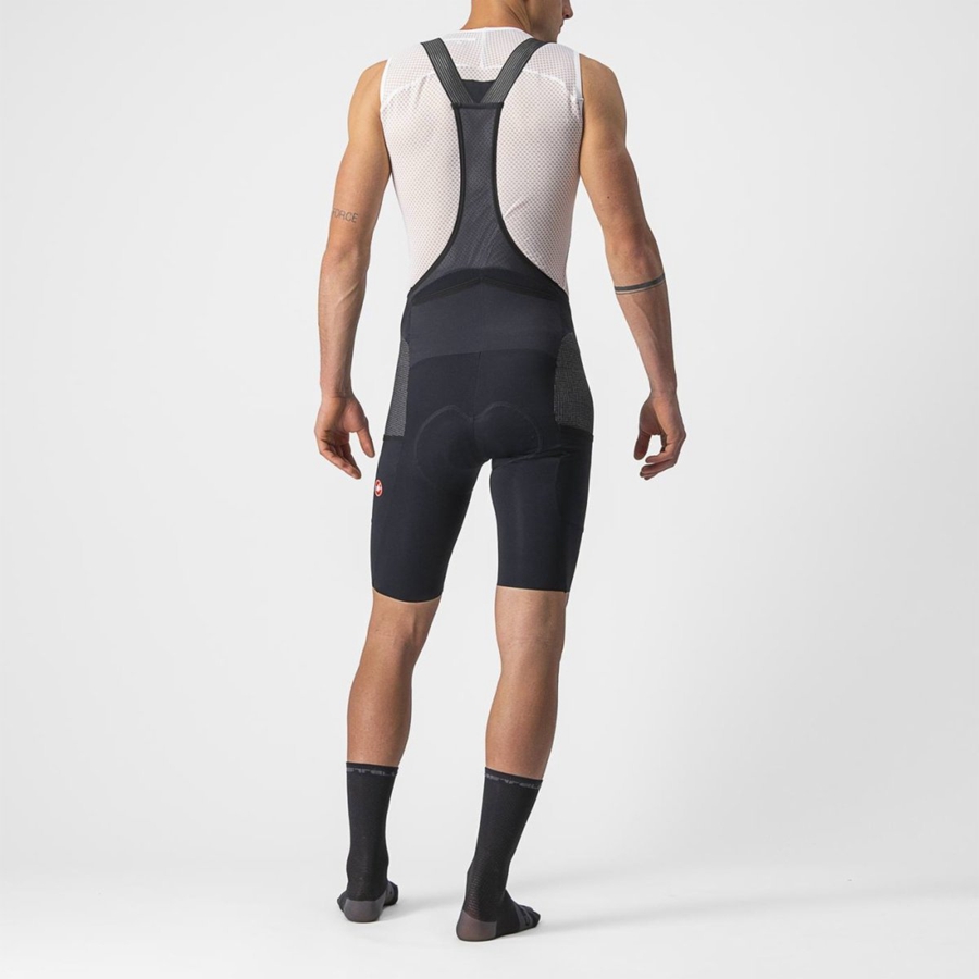 Black Men Castelli FREE UNLIMITED Bib Shorts | 924NCDSGW