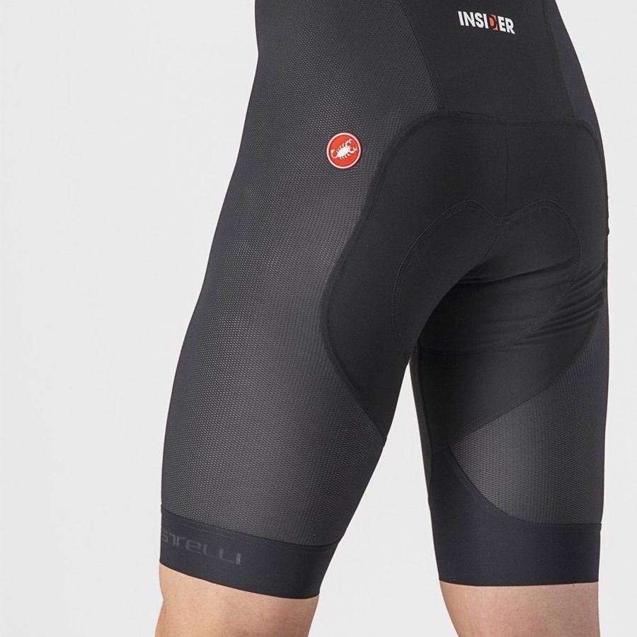 Black Men Castelli INSIDER 2 Bib Shorts | 103WUYDFO