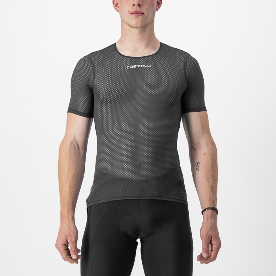 Black Men Castelli PRO MESH 2.0 SHORT SLEEVE Base Layer | 126MHPLKT