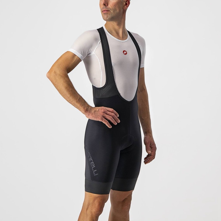 Black Men Castelli TUTTO NANO Bib Shorts | 734KMYEUX