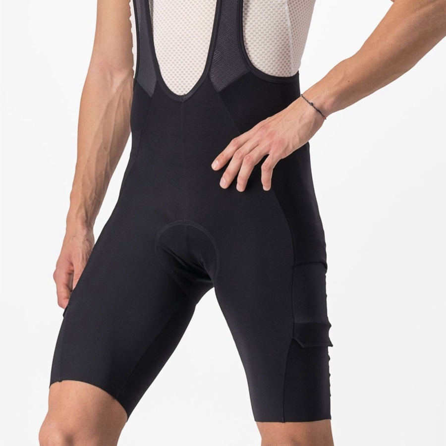 Black Men Castelli UNLIMITED THERMAL Bib Shorts | 894HWCAYJ