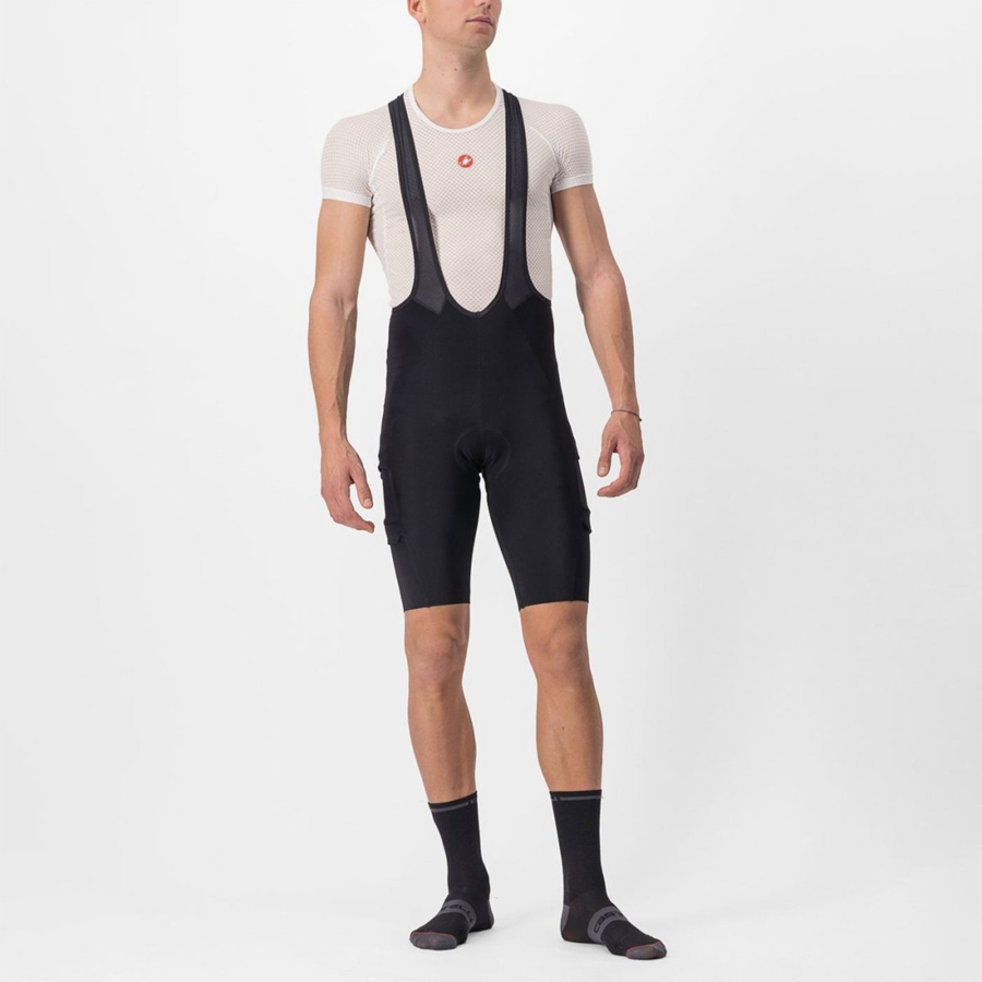 Black Men Castelli UNLIMITED THERMAL Bib Shorts | 894HWCAYJ