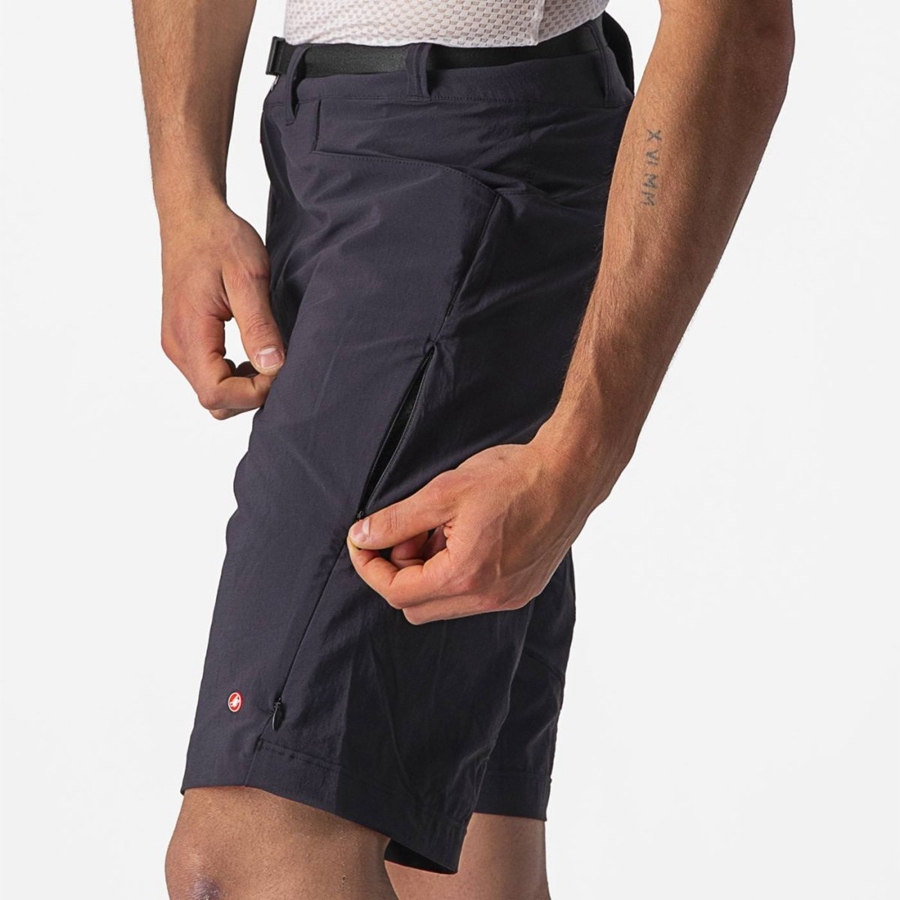 Black Men Castelli UNLIMITED TRAILGY Shorts | 629BGAFYP