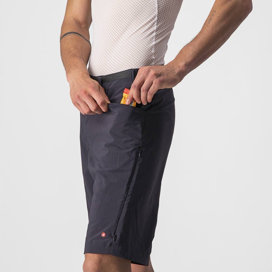 Black Men Castelli UNLIMITED TRAILGY Shorts | 629BGAFYP