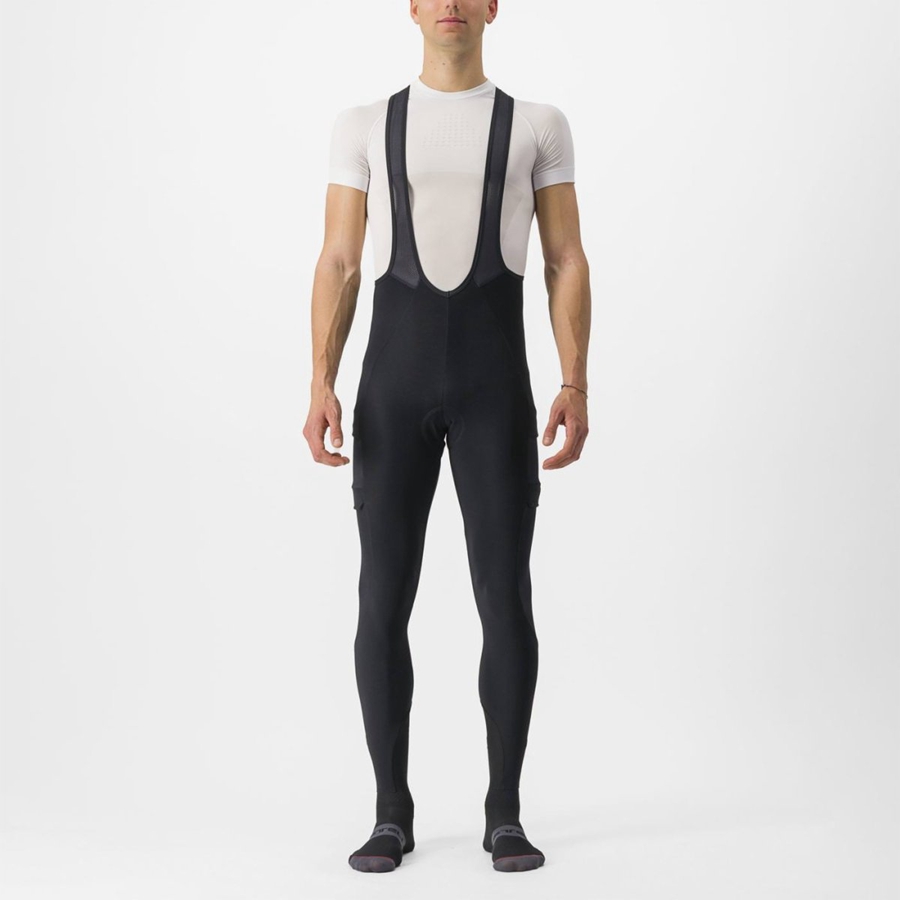 Black Men Castelli UNLIMITED TRAIL Bib Tights | 624UGIQEA