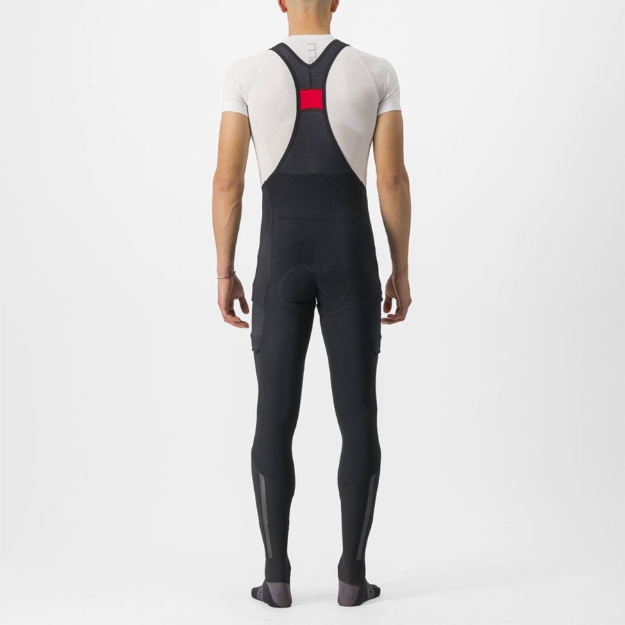 Black Men Castelli UNLIMITED TRAIL Bib Tights | 624UGIQEA