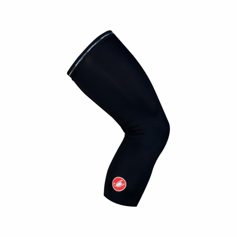 Black Men Castelli UPF 50+ LIGHT KNEE SLEEVES Leg Warmer | 936ADKBVH