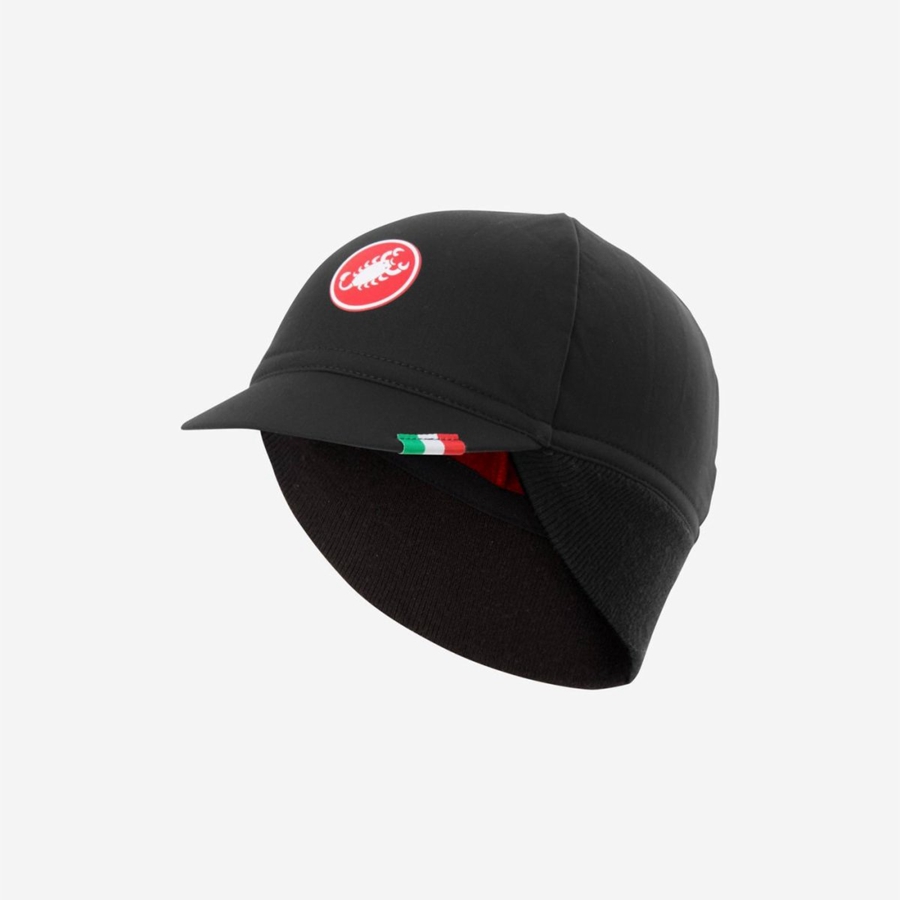 Black Red Men Castelli DIFESA THERMAL Cap | 798DYVPJA