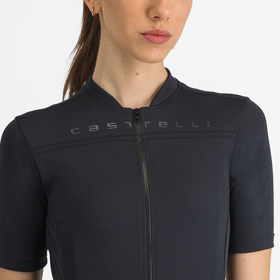 Black Women Castelli ANIMA 4 Jersey | 980WXVGZF