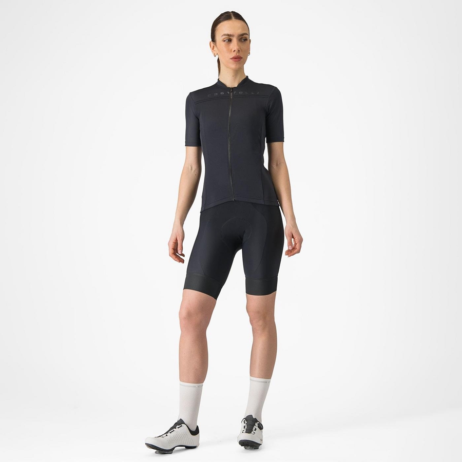 Black Women Castelli ANIMA 4 Jersey | 980WXVGZF