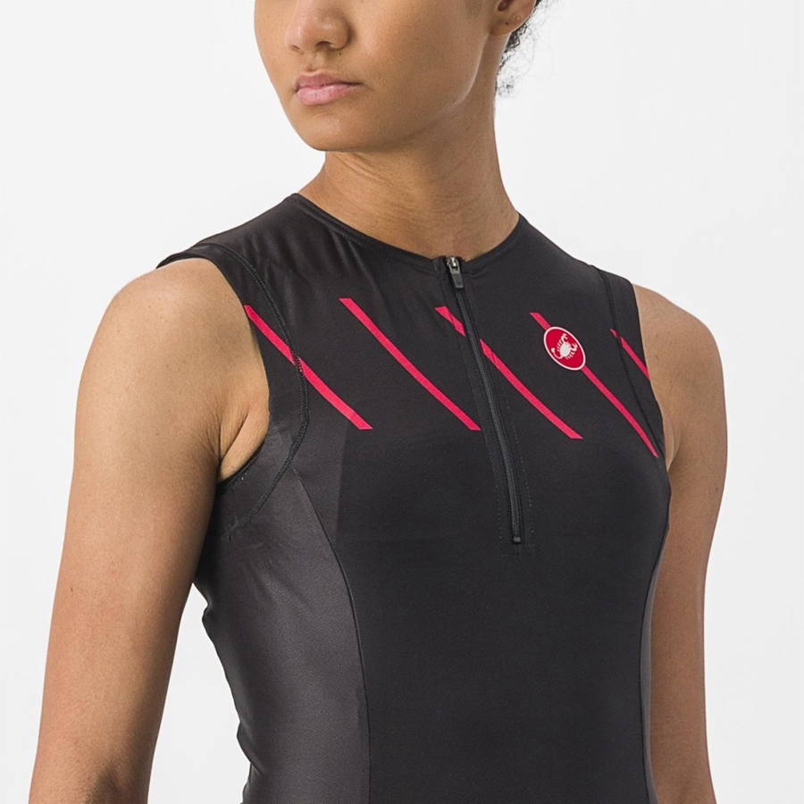 Black Women Castelli FREE 2 W TRI SINGLET Suits | 652UWJIGZ