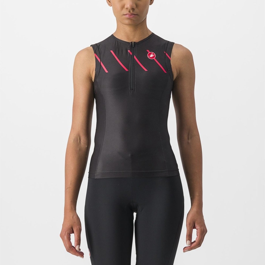 Black Women Castelli FREE 2 W TRI SINGLET Suits | 652UWJIGZ