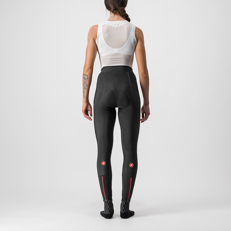 Black Women Castelli MENO WIND W Leggings | 712HZGPYC