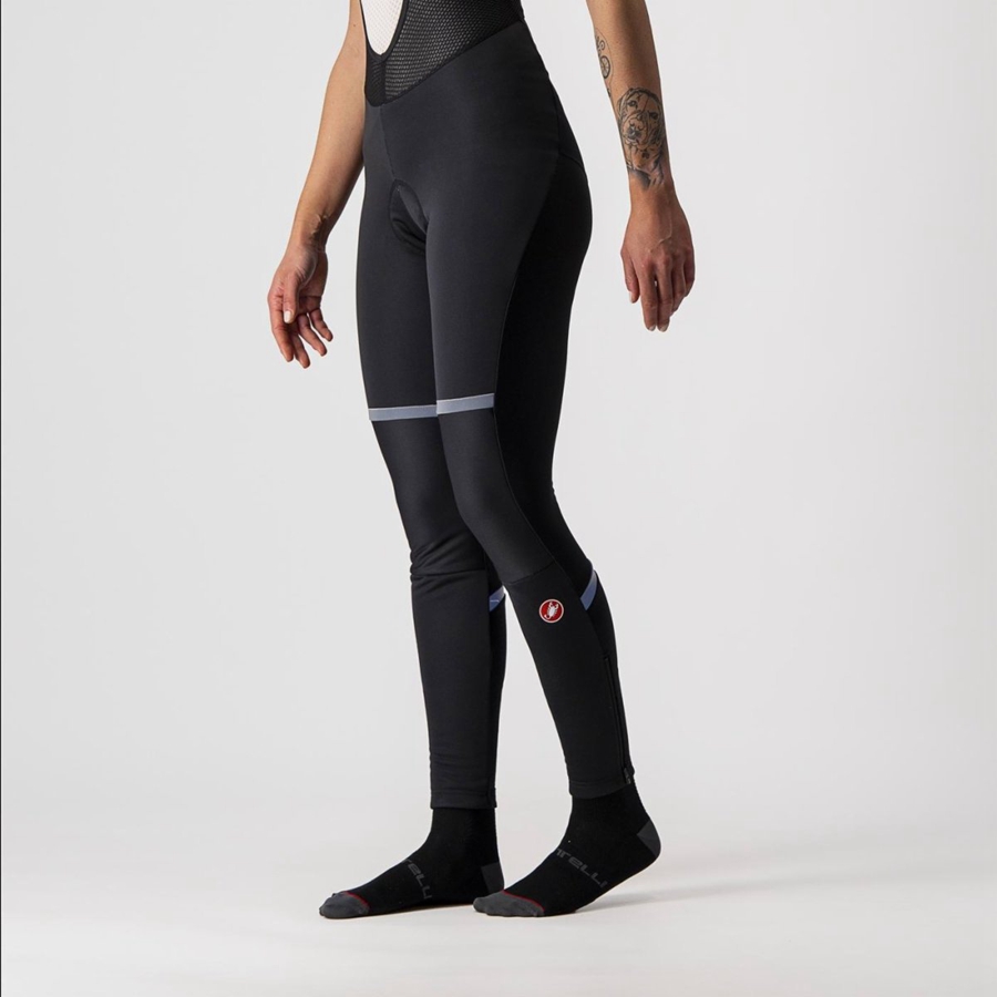 Black Women Castelli POLARE W Bib Tights | 978RBPNZD