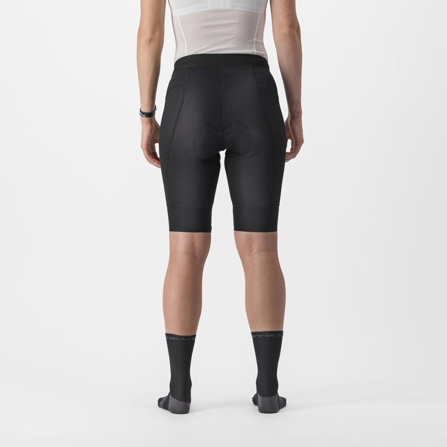 Black Women Castelli TRAIL W LINER Shorts | 602ZEBXDY