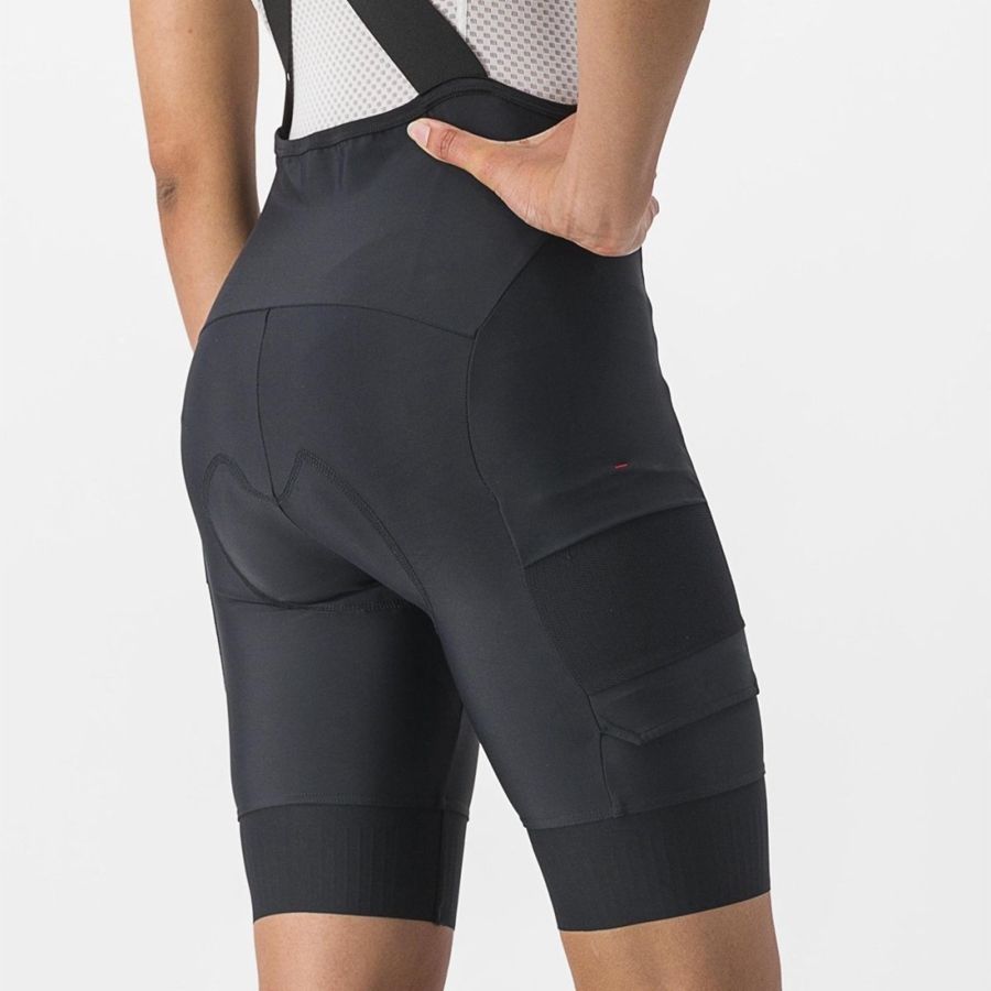 Black Women Castelli UNLIMITED CARGO W Bib Shorts | 972DISHEG