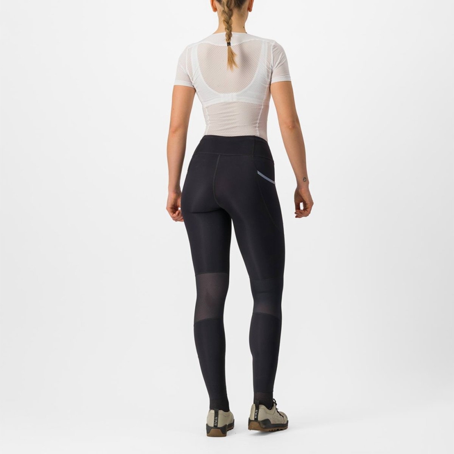 Black Women Castelli UNLIMITED TRAIL W Leggings | 265VSKDWZ