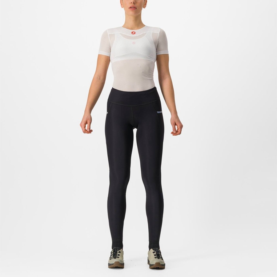 Black Women Castelli UNLIMITED TRAIL W Leggings | 265VSKDWZ