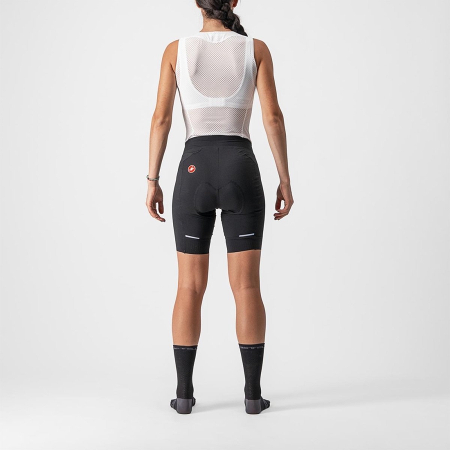 Black / Black Women Castelli VELOCISSIMA 3 Shorts | 461BYTPFN