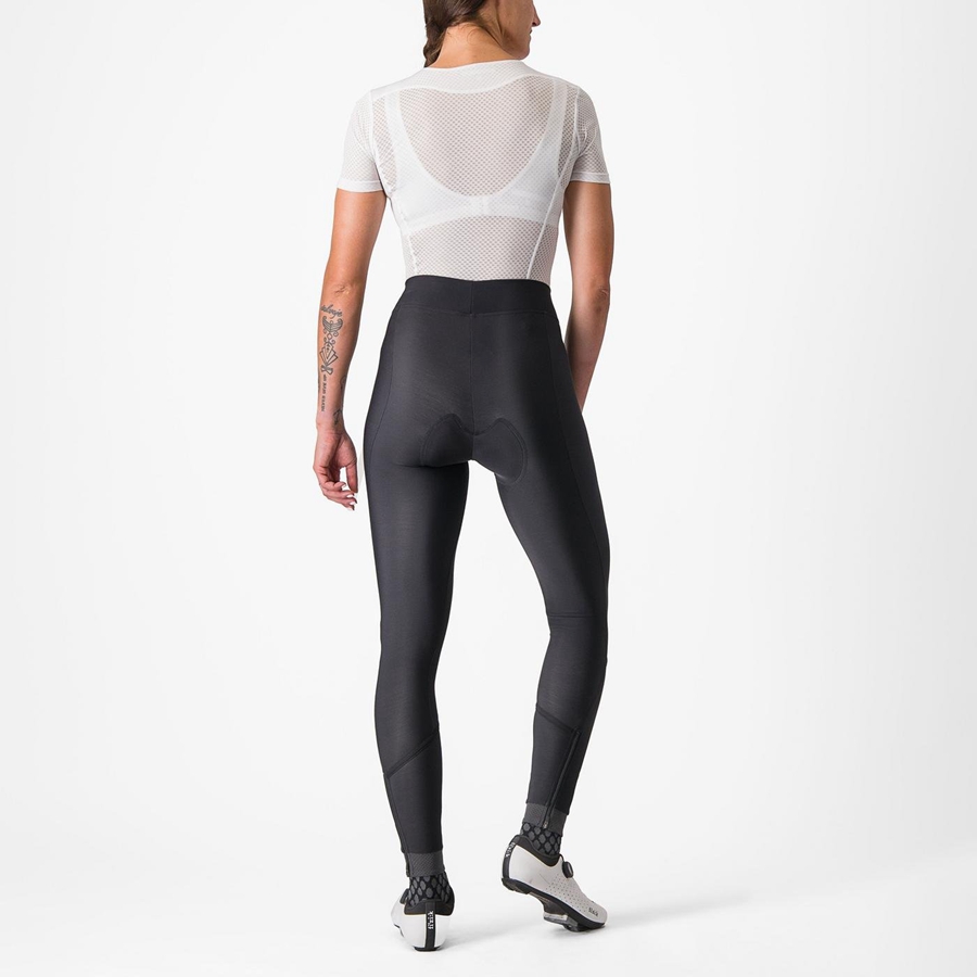 Black / Black Women Castelli VELOCISSIMA THERMAL Leggings | 690GUQDCI