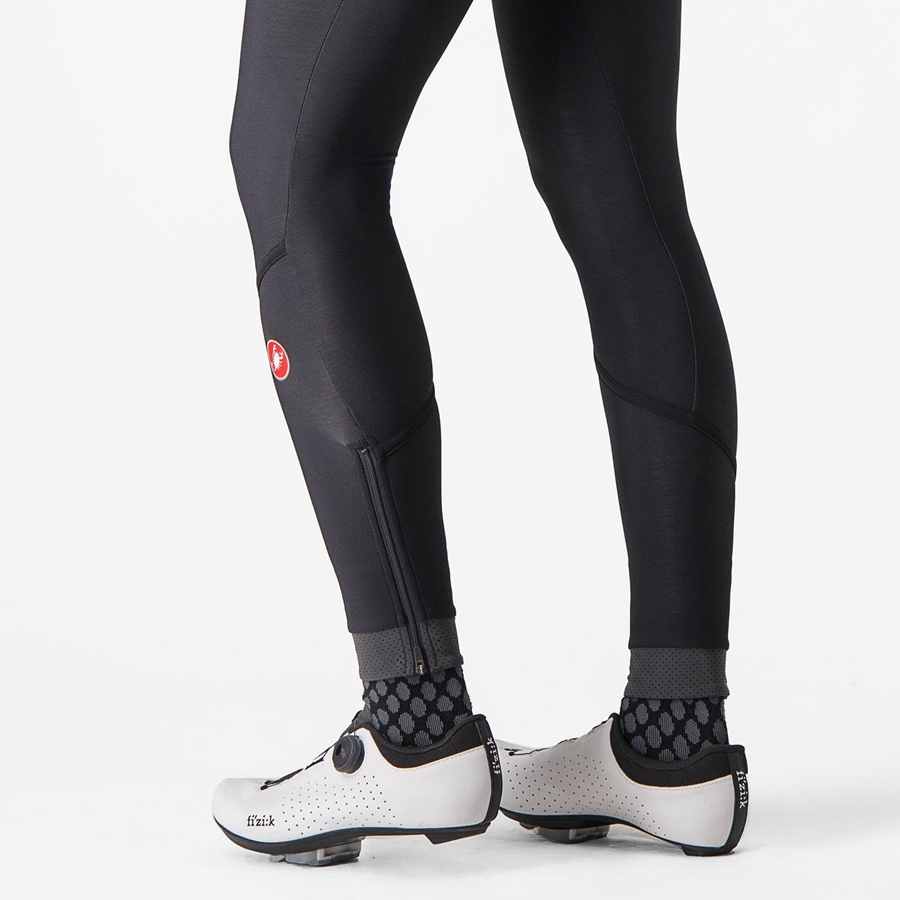 Black / Black Women Castelli VELOCISSIMA THERMAL Leggings | 690GUQDCI