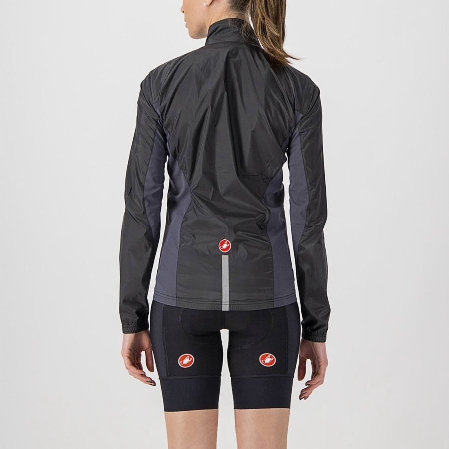 Black / Dark Grey Women Castelli SQUADRA STRETCH W Protection | 106BSQPUZ