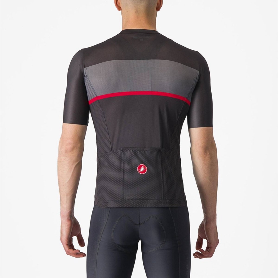 Black / Dark Grey / Red Men Castelli TRADIZIONE Jersey | 485DAFZYV