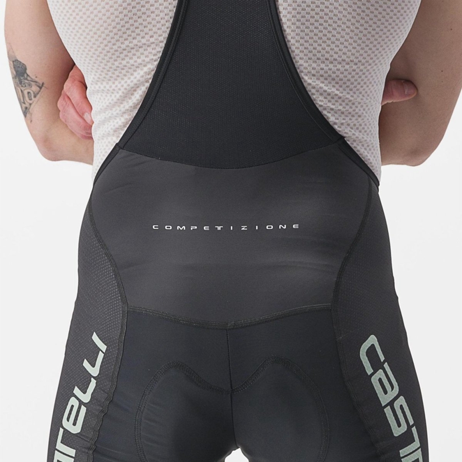 Black / Green Men Castelli COMPETIZIONE KIT Bib Shorts | 472AGQIHD