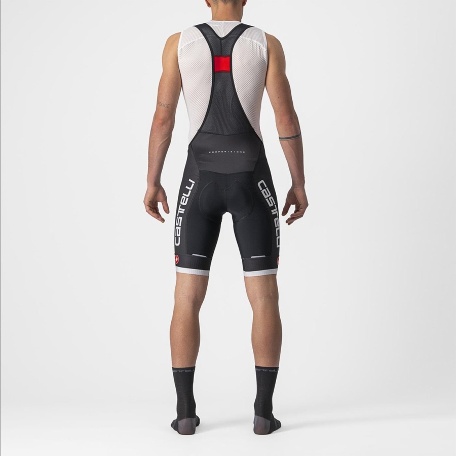 Black / Silver Grey Men Castelli COMPETIZIONE KIT Bib Shorts | 752WIMTXA