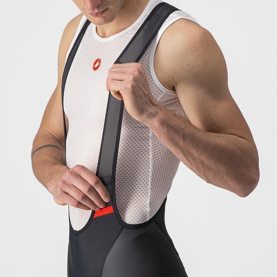 Black / Silver Grey Men Castelli COMPETIZIONE KIT Bib Shorts | 752WIMTXA