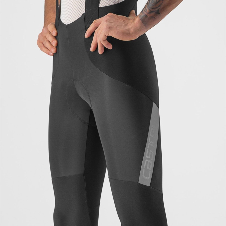 Black / Silver Men Castelli SORPASSO RoS Bib Tights | 238GLWETO