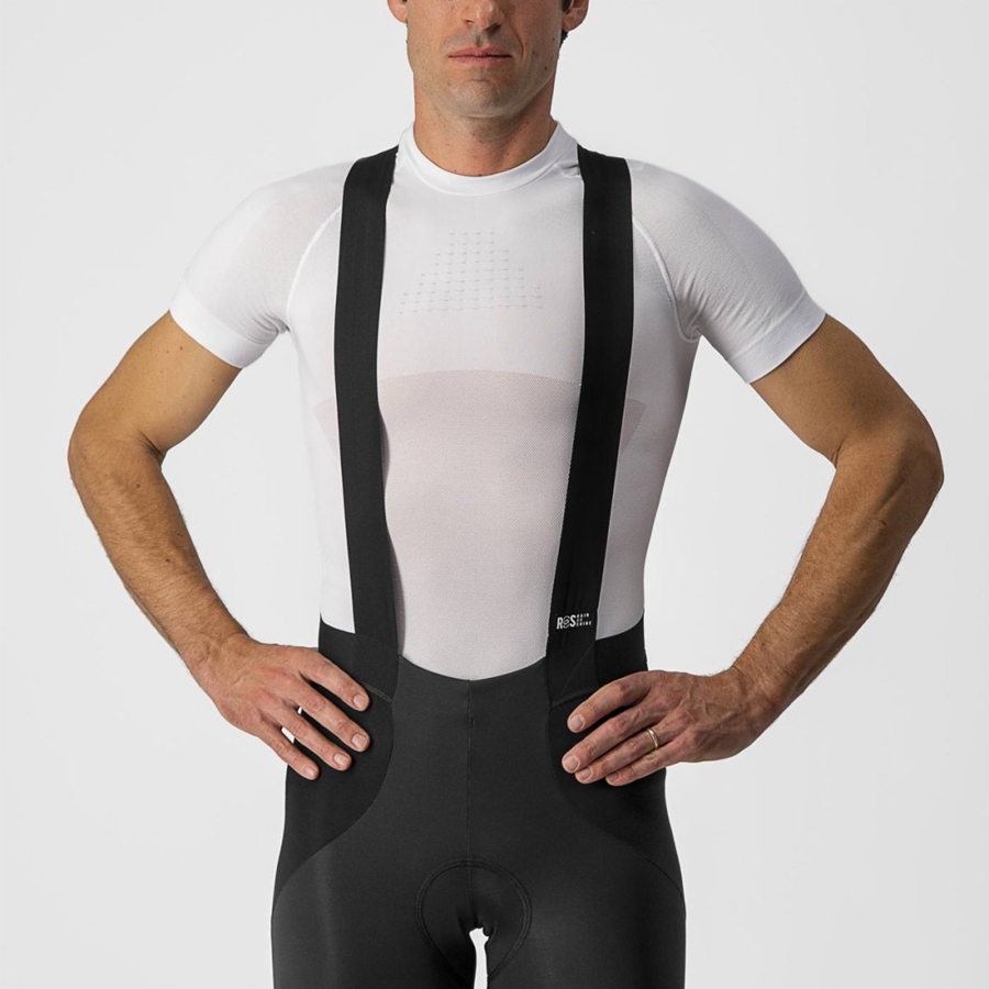 Black / Silver Men Castelli SORPASSO RoS Bib Tights | 238GLWETO