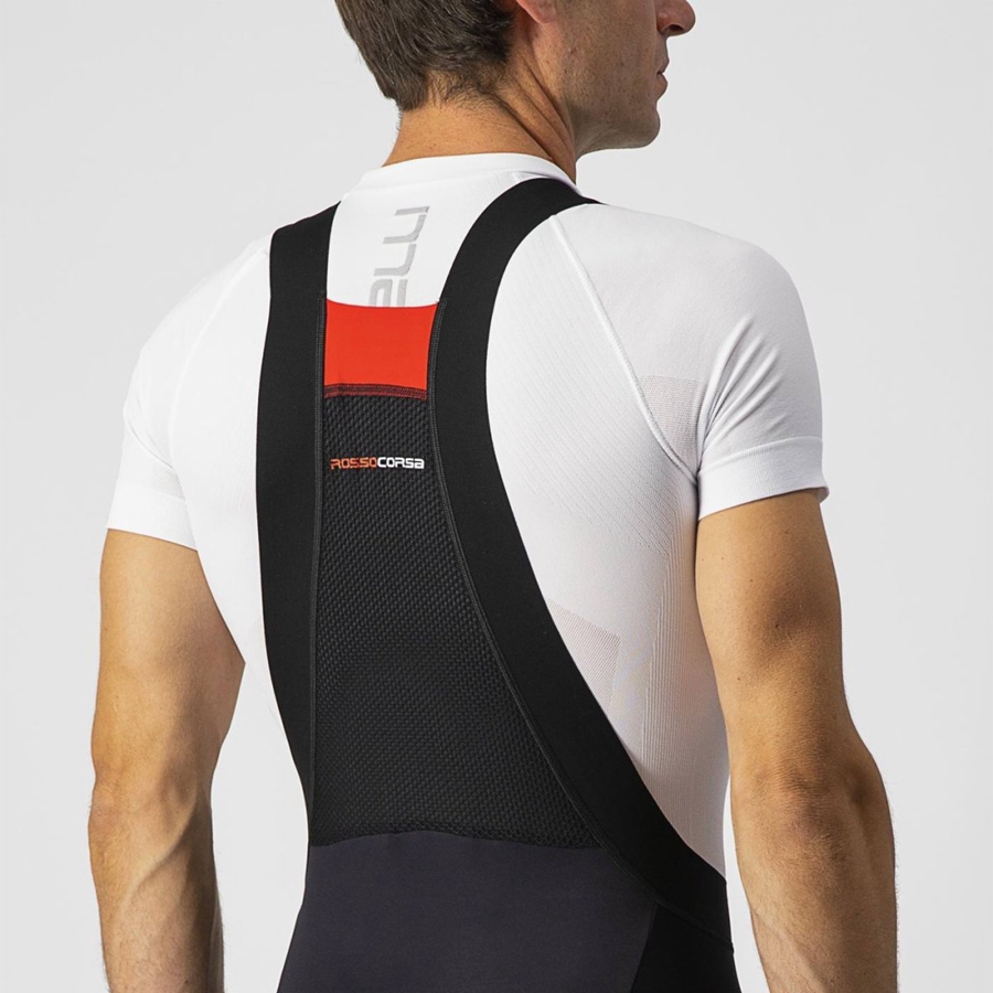 Black / Silver Men Castelli SORPASSO RoS Bib Tights | 238GLWETO