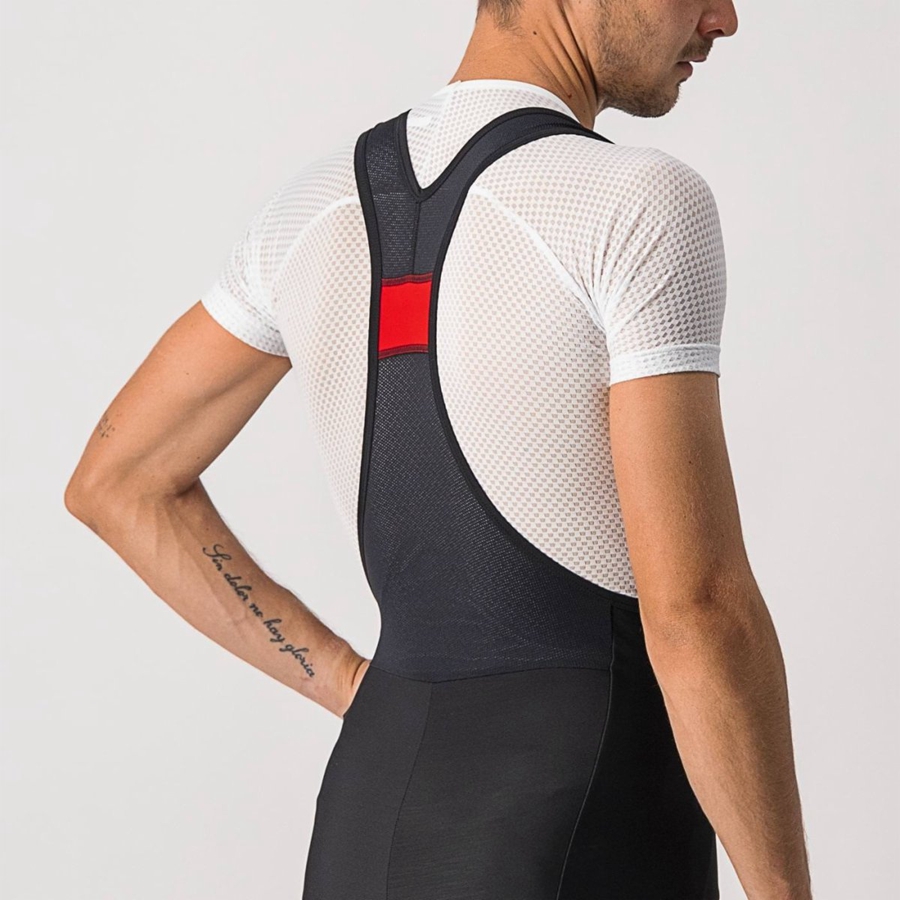 Black / Silver Men Castelli VELOCISSIMO 5 Bib Tights | 715GJAQHN