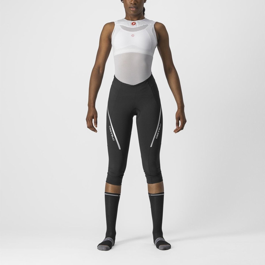 Black / Silver Women Castelli VELOCISSIMA 3 KNICKER Leggings | 320AXEOHV