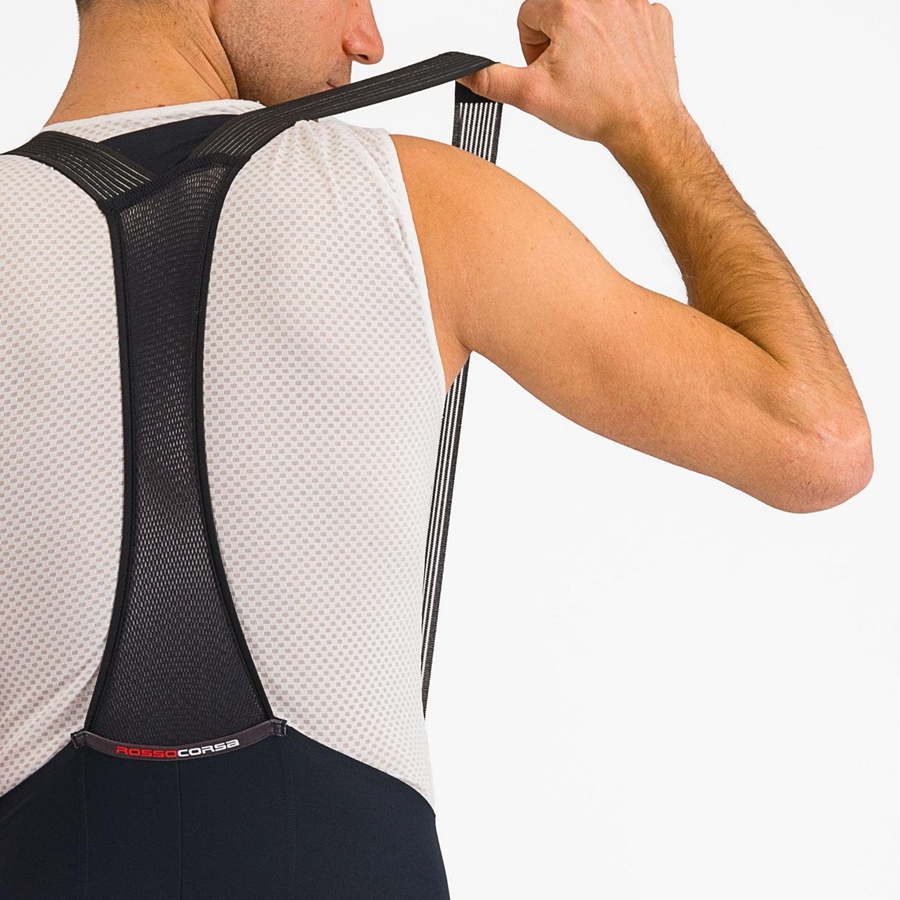 Black / White Men Castelli FREE AERO RC CLASSIC Bib Shorts | 653CDVHKU