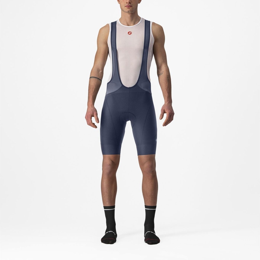 Blue Men Castelli ENDURANCE 3 Bib Shorts | 032AKCZOS