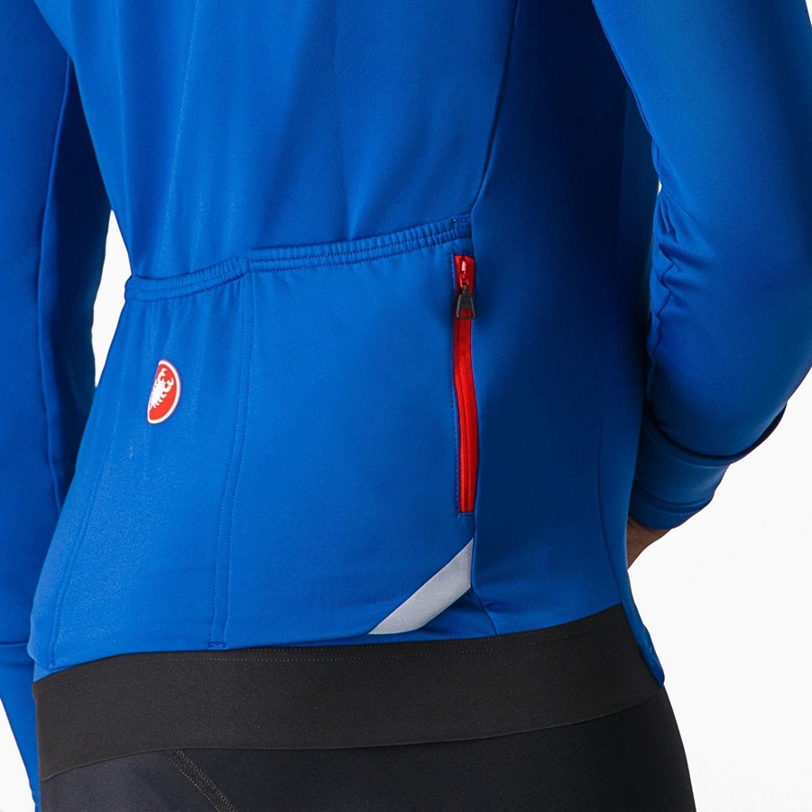 Blue Men Castelli FLY LS Jersey | 928GSDRIN