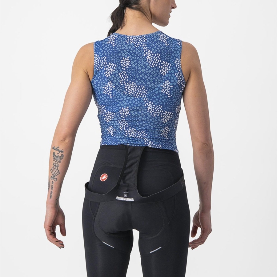 Blue Women Castelli PRO MESH 4 W SLEEVELESS Base Layer | 620KWEGYX