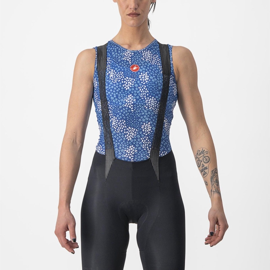 Blue Women Castelli PRO MESH 4 W SLEEVELESS Base Layer | 620KWEGYX