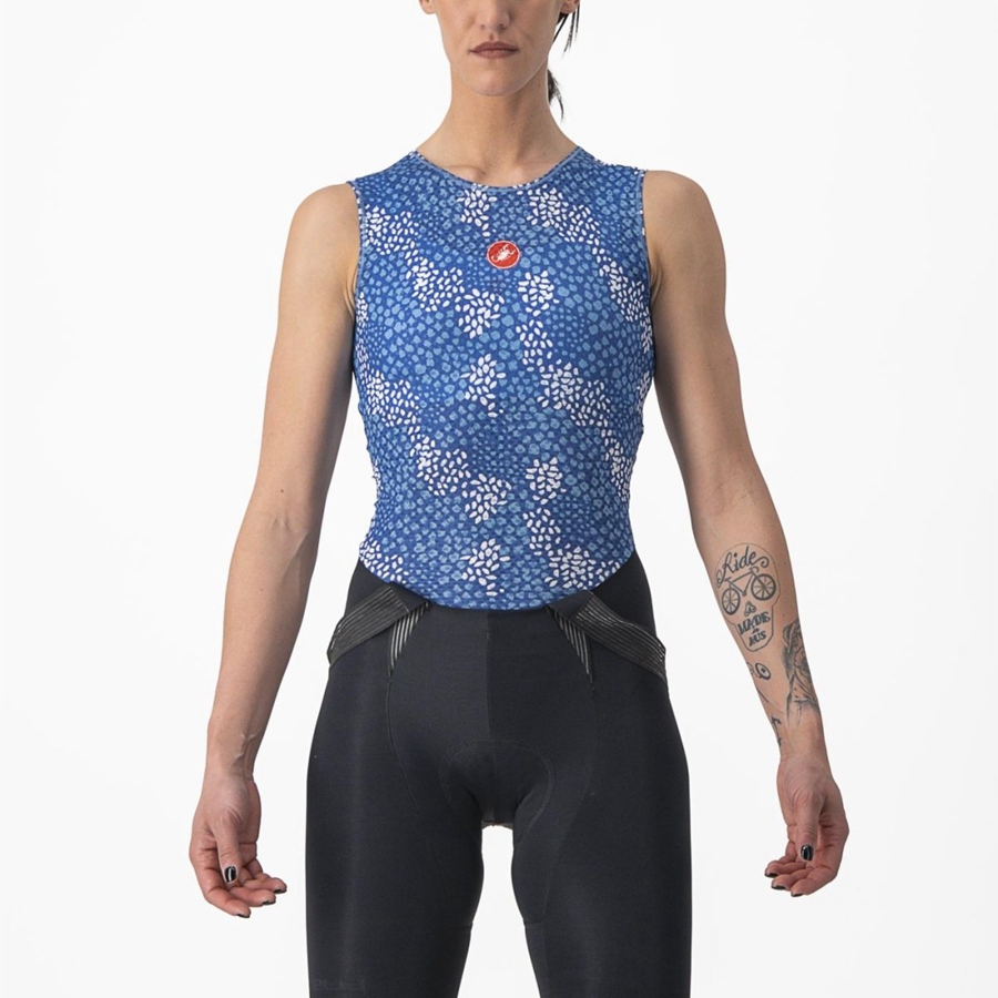 Blue Women Castelli PRO MESH 4 W SLEEVELESS Base Layer | 620KWEGYX