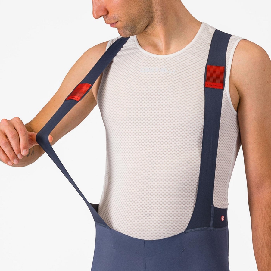 Blue / Grey Blue Men Castelli PREMIO Bib Shorts | 230LRGBNO