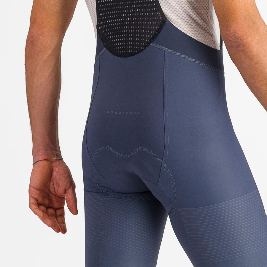 Blue / Grey Blue Men Castelli PREMIO Bib Shorts | 230LRGBNO