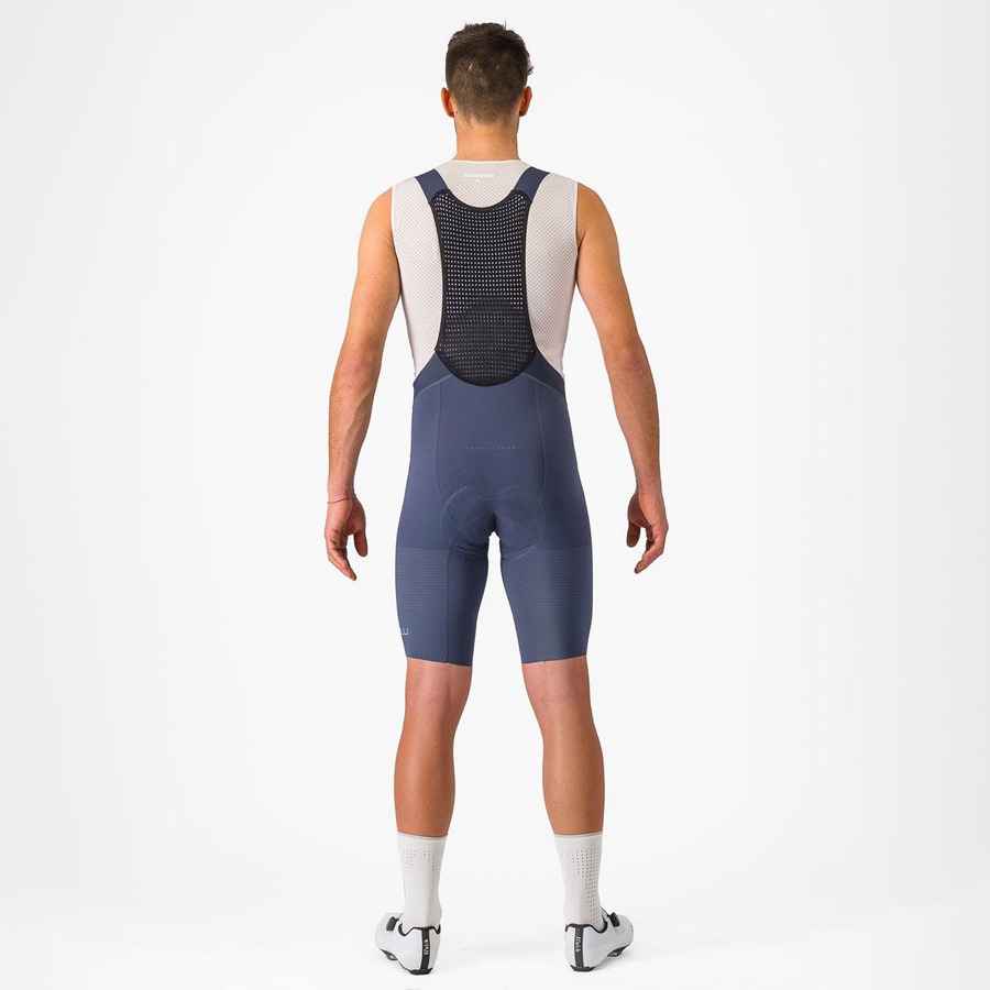 Blue / Grey Blue Men Castelli PREMIO Bib Shorts | 230LRGBNO