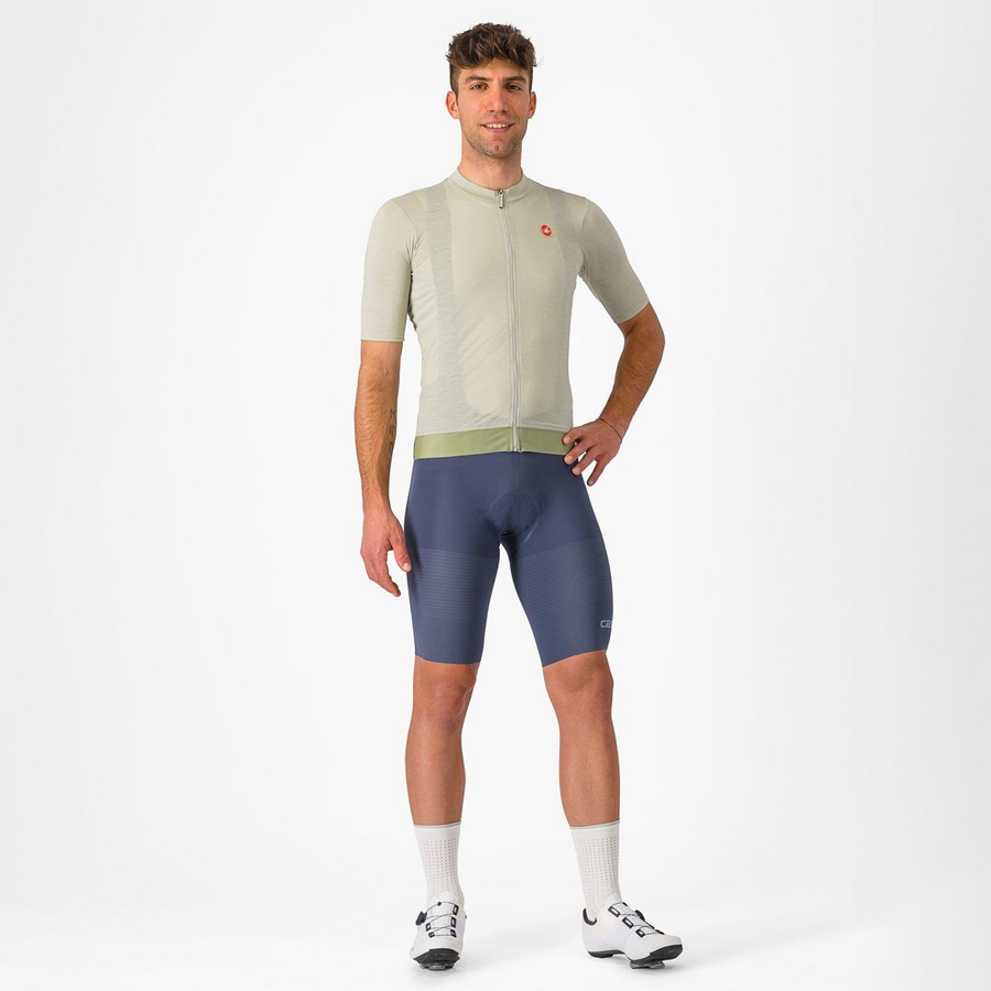 Blue / Grey Blue Men Castelli PREMIO Bib Shorts | 230LRGBNO